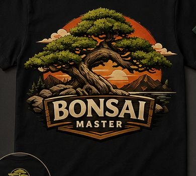 Koszulka BONSAI MASTER — wzór inspirowany drzewkiem